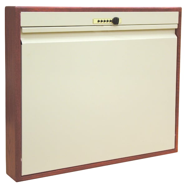 Elite Natural Wood Frame Wall Desk In Cherry (25"H X 30"W X 4"D)